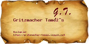 Gritzmacher Tamás névjegykártya